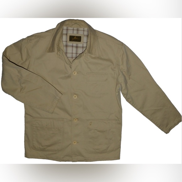 GENTLEMAN FARMER VTG 80'S MEN'S SZ 54 EU MEDIUM LARGE BEIGE LIGHT JACKET COAT - Picture 1 of 6